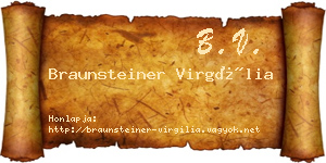 Braunsteiner Virgília névjegykártya